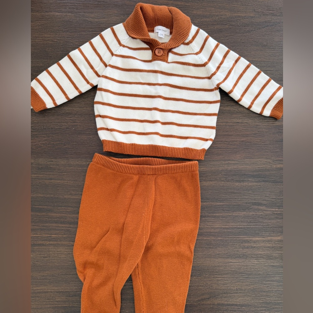 Angel Dear 3-6M Striped Sweater and Pants Set
